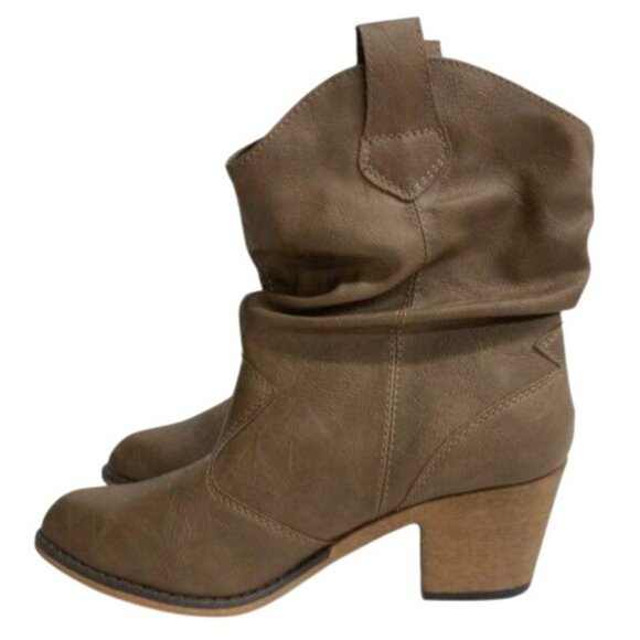 Women's Sz 8 Charles Albert Western Style Brown Ankle Boots NWT - Picture 1 of 7